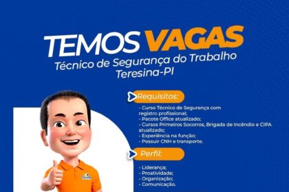 Vaga para Técnico de Segurança do Trabalho