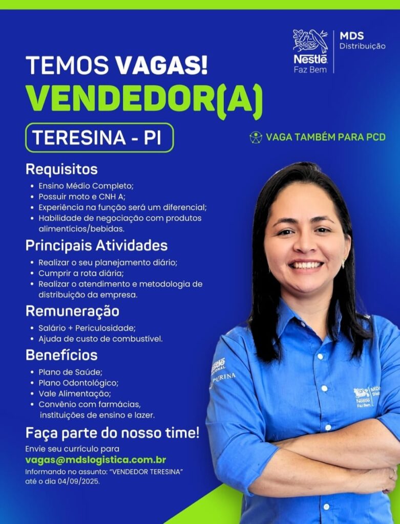 Vaga para Vendedor(a)