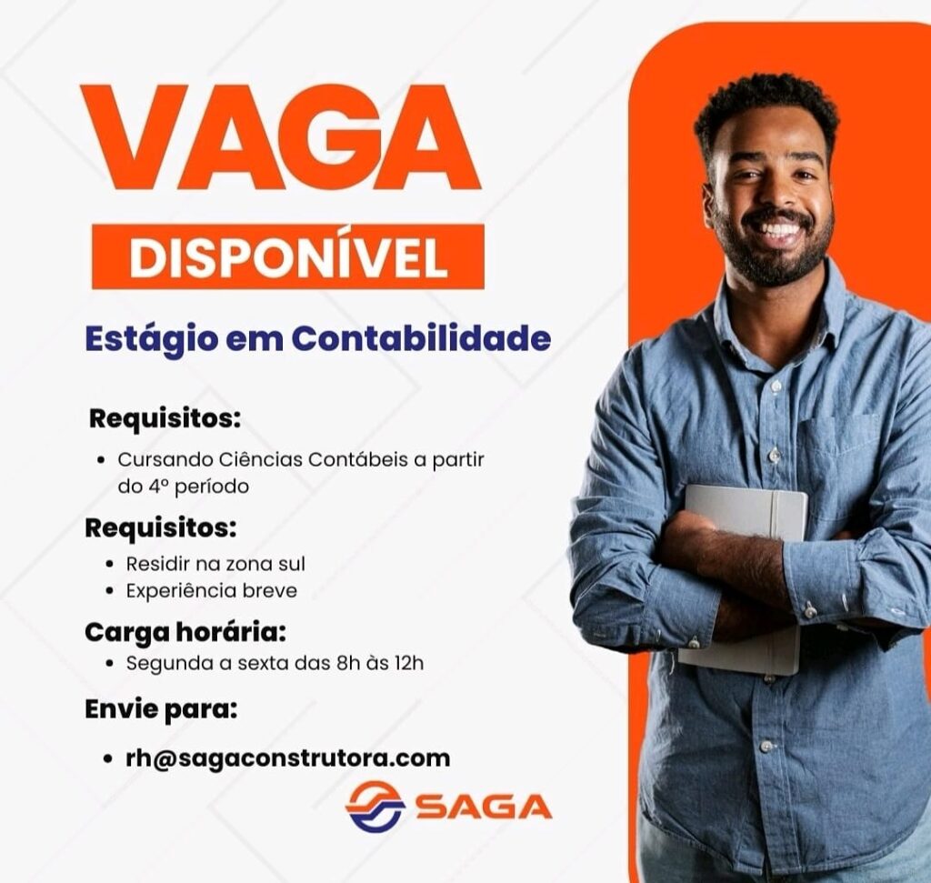 Vaga de Estágio para Contabilidade