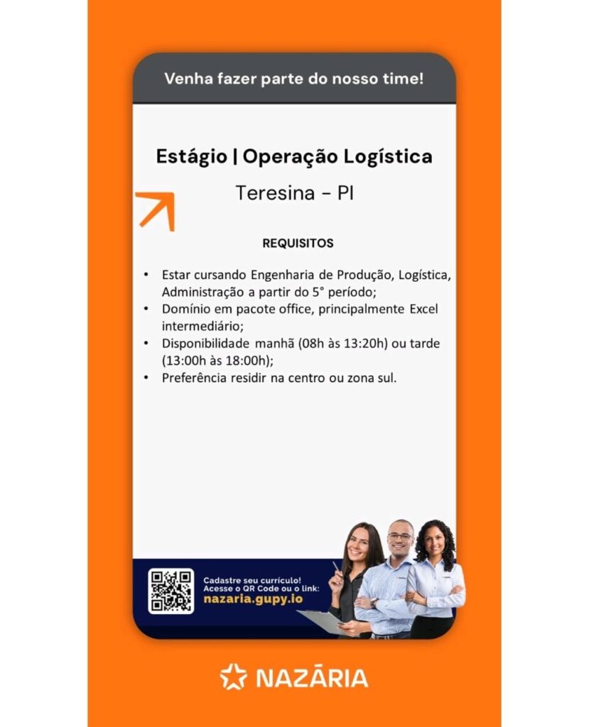Vaga de Estágio para Operação Logística