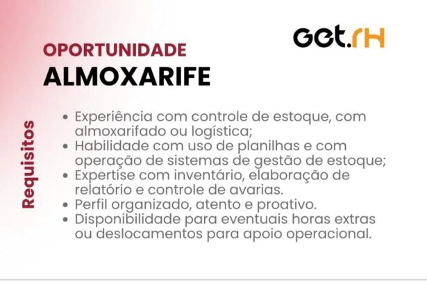 Vaga para Almoxarife