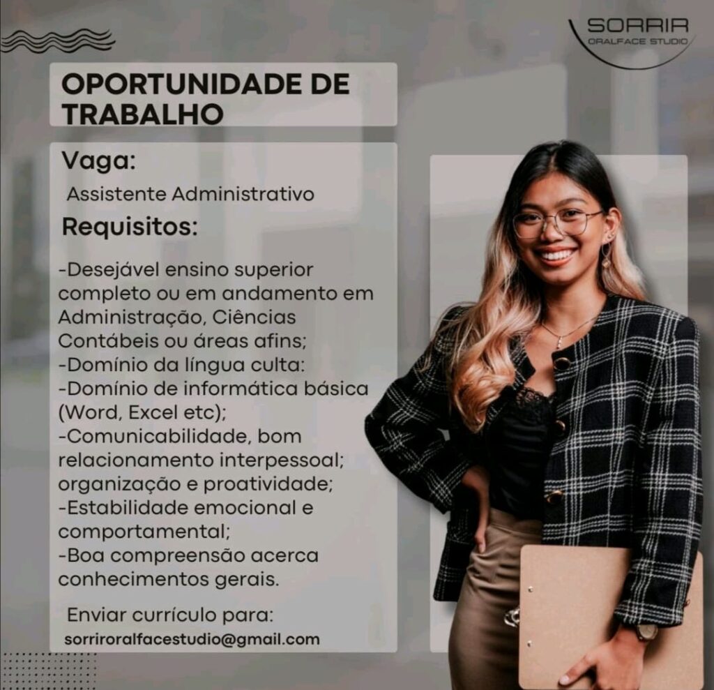 Vaga para Assistente Administrativo