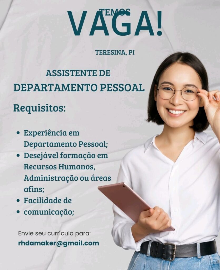 Vaga para Assistente de DP