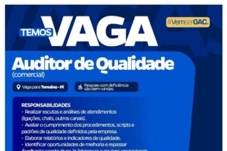 Vaga para Auditor de Qualidade