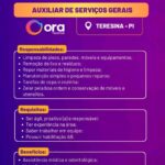 Vaga para Auxiliar de Serviços Gerais