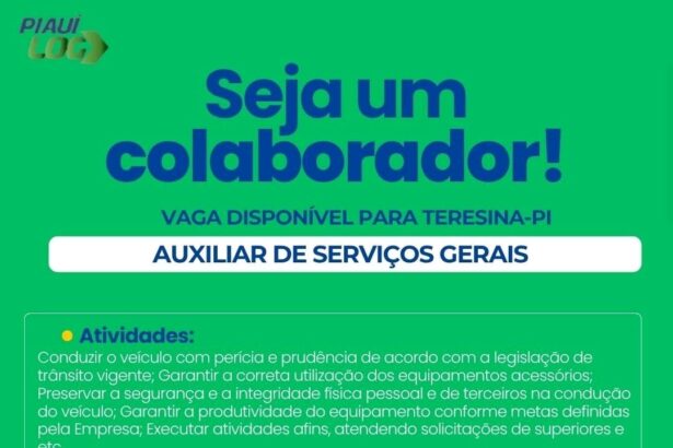 Vaga para Auxiliar de Serviços Gerias