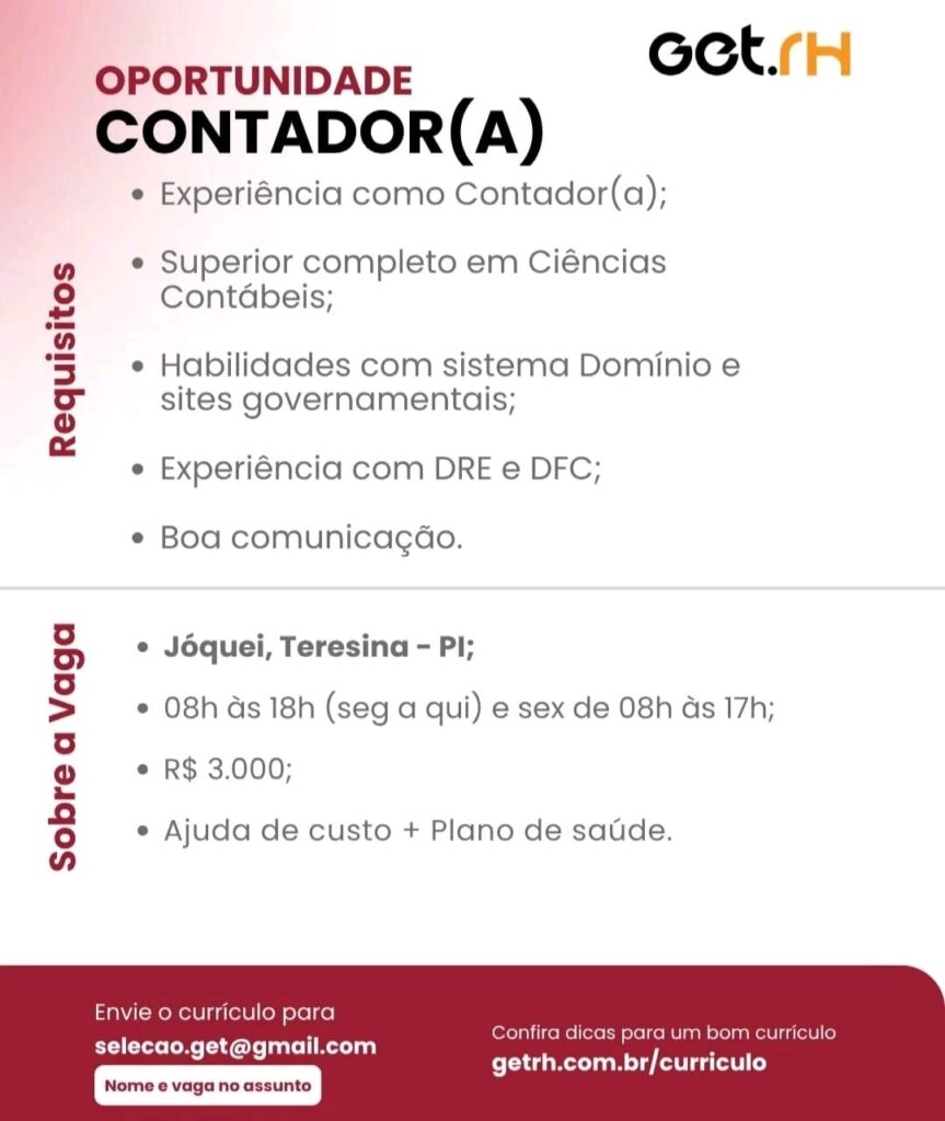Vaga para Contador(a)
