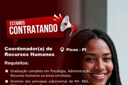 Vaga para Coordenador(a) de RH em Picos