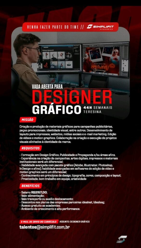 Vaga para Designer Gráfico