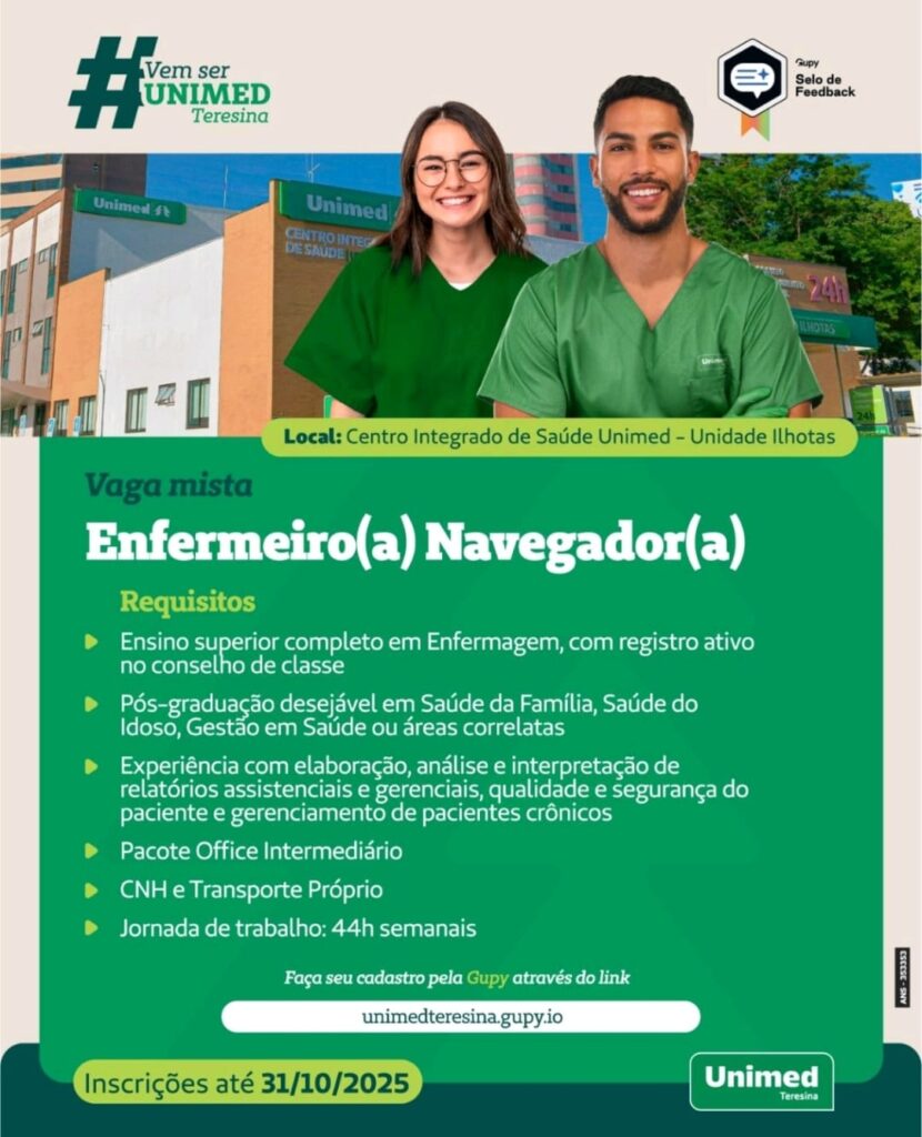 Vaga para Enfermeiro(a) Navegador(a)