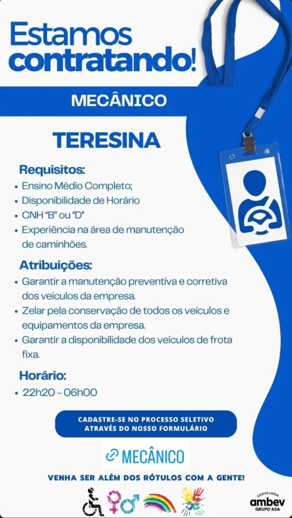 Vaga para Mecânico