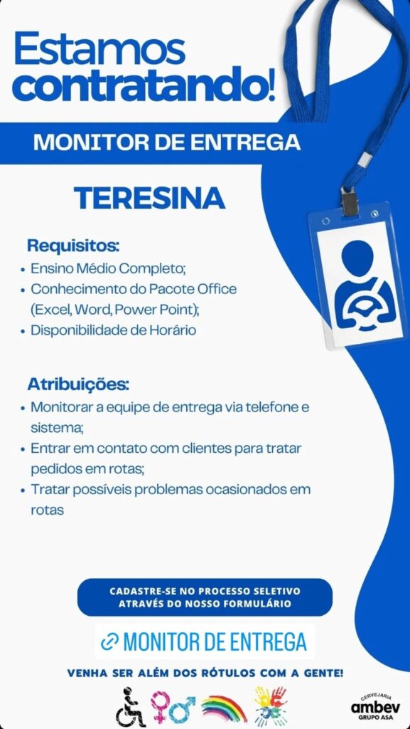 Vaga para Monitor de Entrega