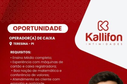 Vaga para Operador(a) de Caixa