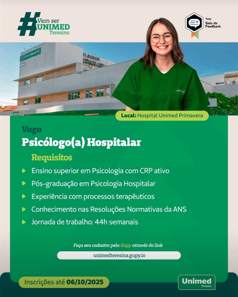 Vaga para Psicólogo Hospitalar