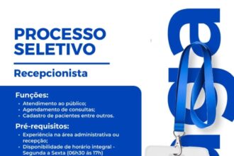 Vaga para Recepcionista