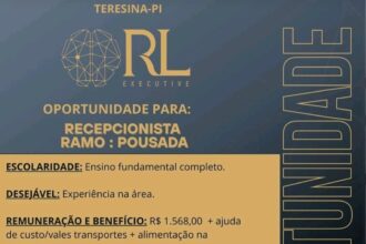 Vaga para Recepcionista (Pousada) em Teresina