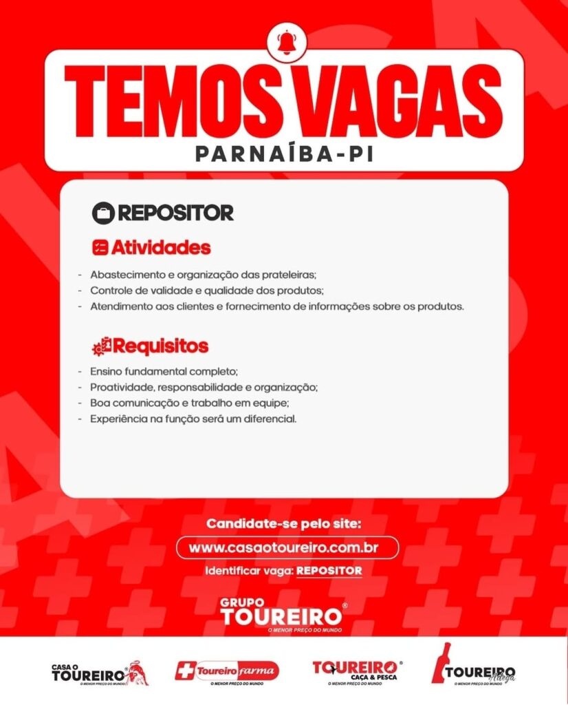 Vaga para Repositor em Parnaíba