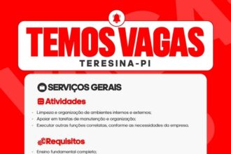 Vaga para Serviços Gerais