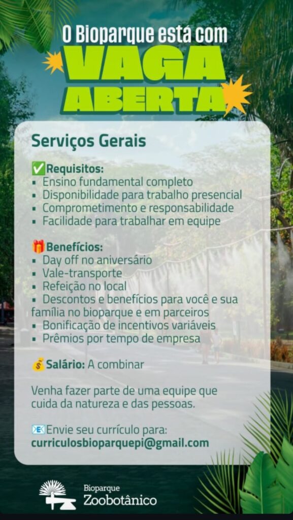 Vaga para Serviços Gerais