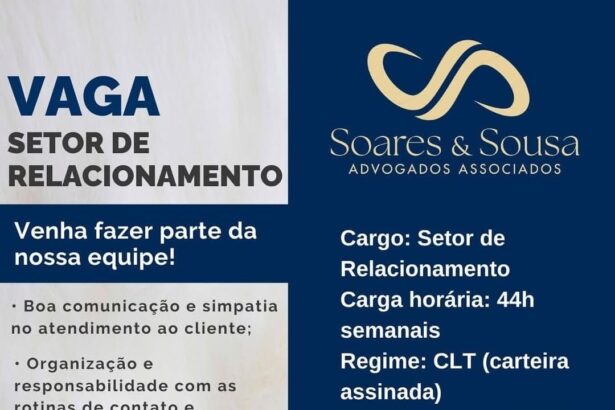 Vaga para Setor de Relacionamento