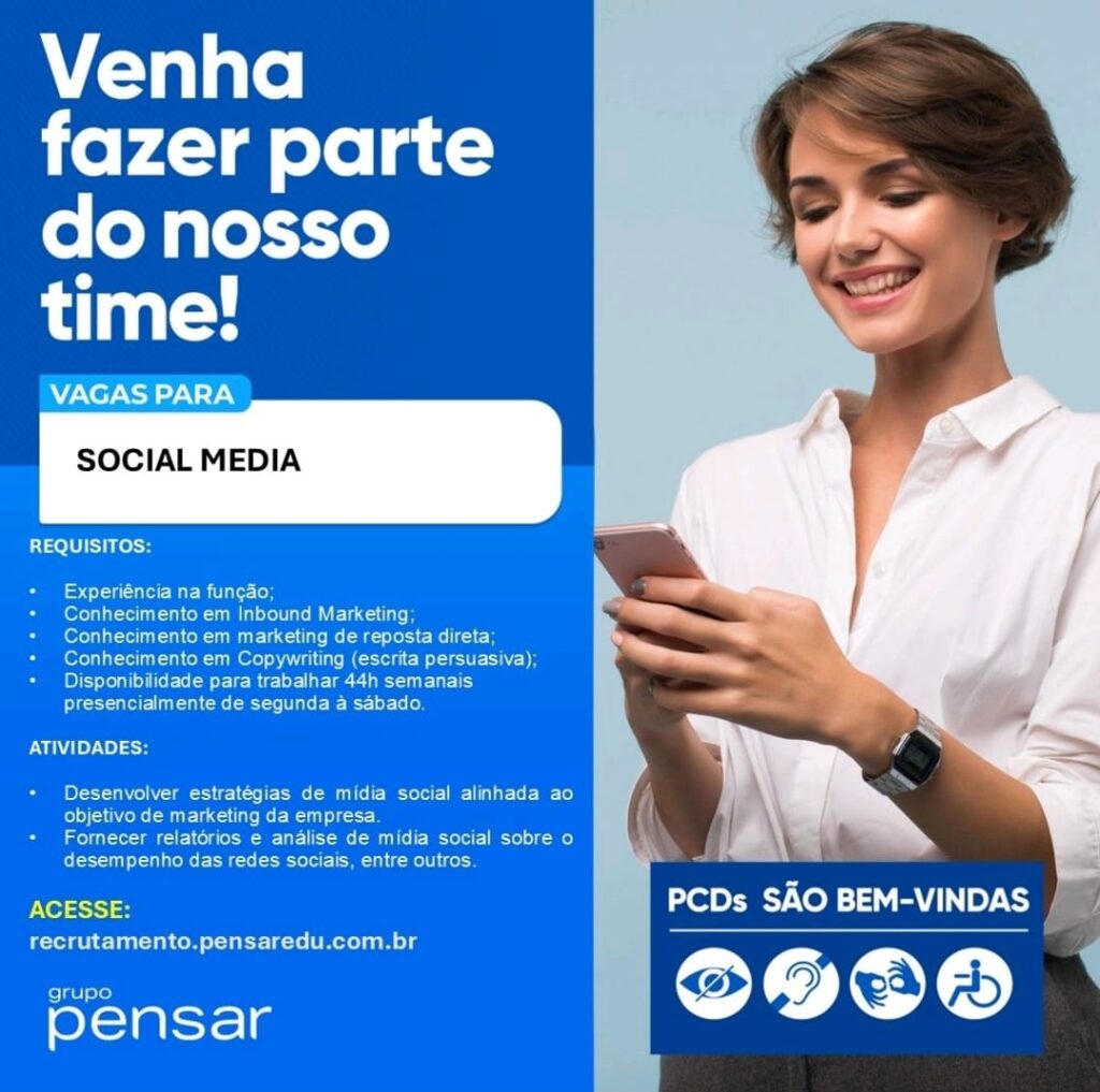 Vaga para Social Media