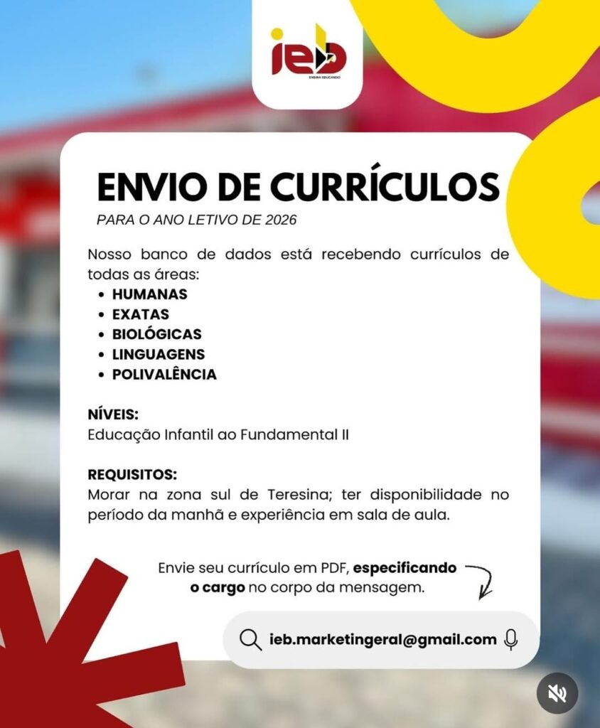 Vagas para Professores