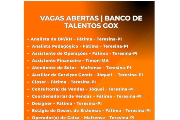 Diversas vagas