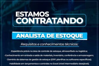 Vaga para Analista de Estoque