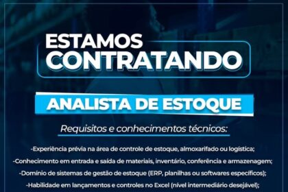 Vaga para Analista de Estoque