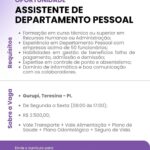 Vaga para Assistente de DP