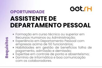 Vaga para Assistente de DP