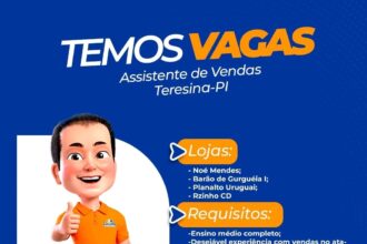 Vaga para Assistente de Vendas
