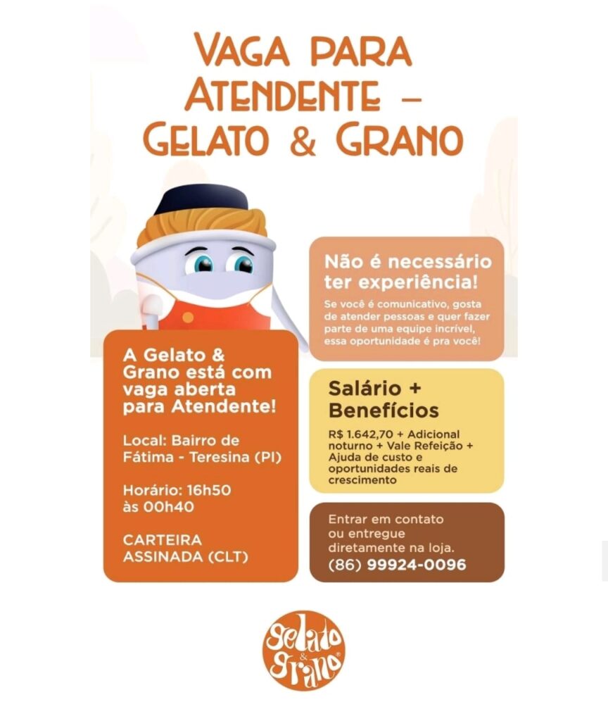 Vaga para Atendente