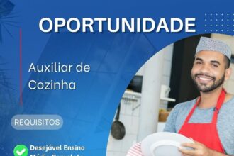 Vaga para Auxiliar de Cozinha