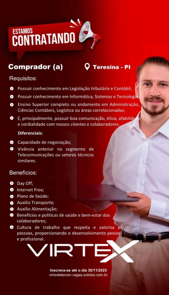 Vaga para Comprador(a) em Teresina