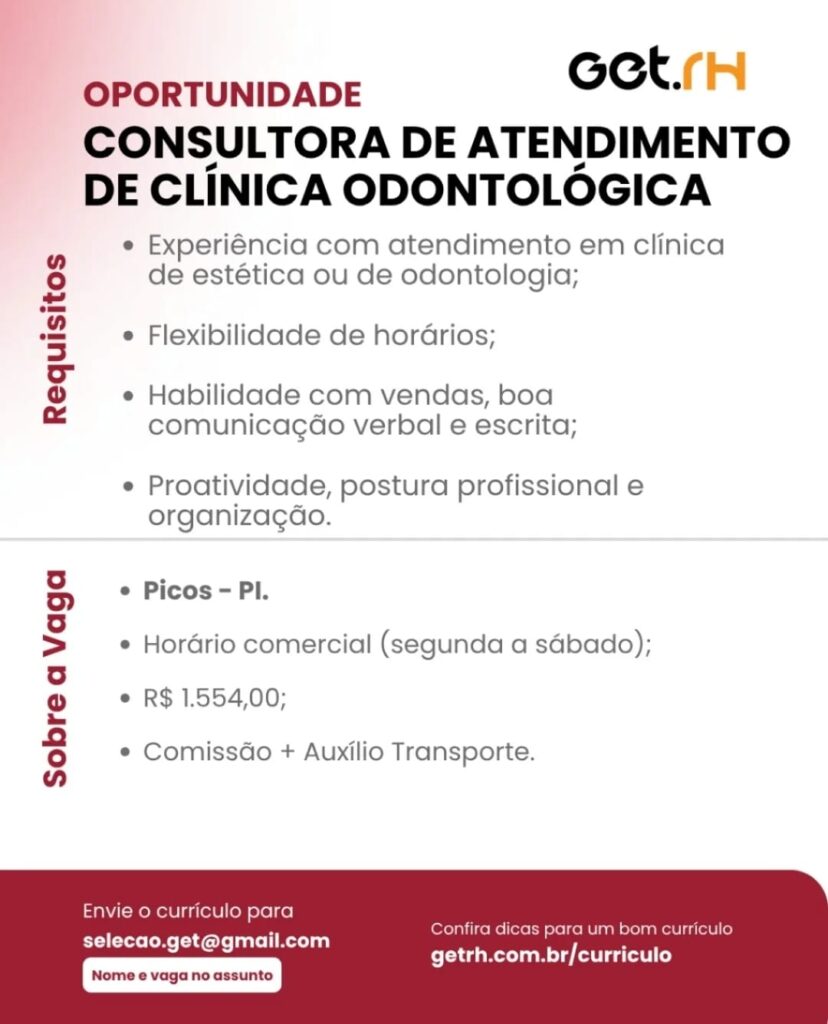 Vaga para Consultora de Atendimento de Clínica Ontológica