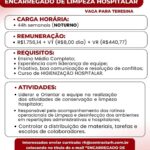 Vaga para Encarregado de Limpeza Hospitalar