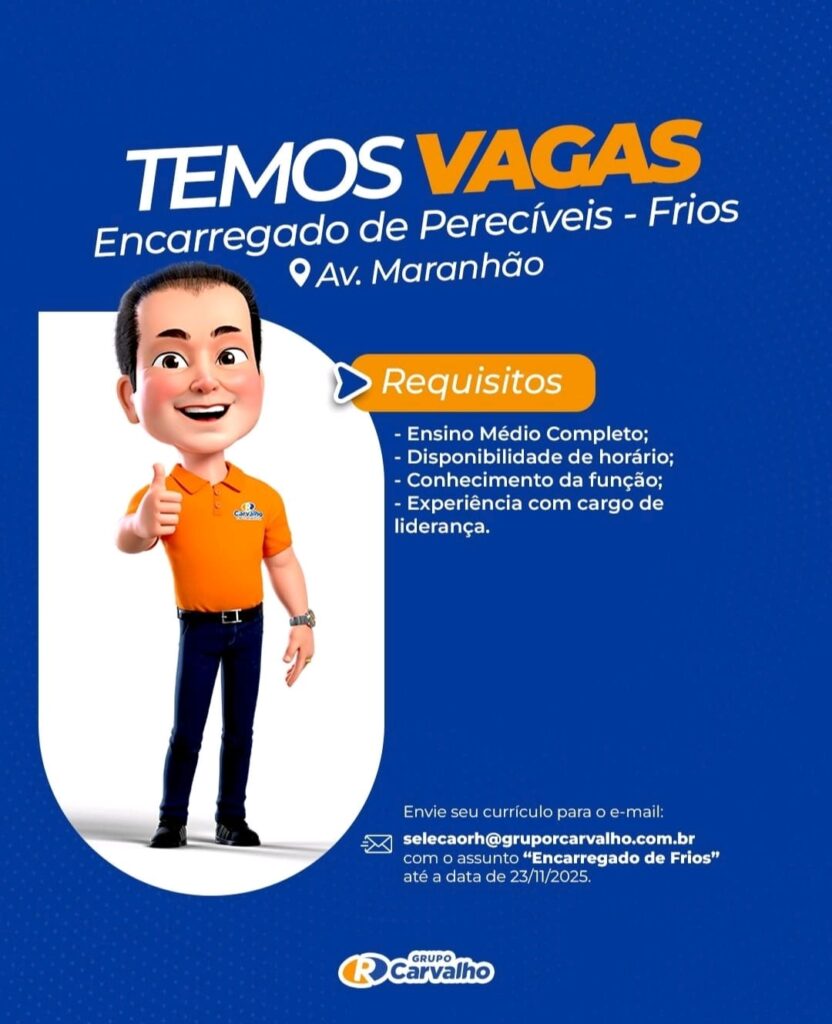 Vaga para Encarregado de Perecíveis (Frios)