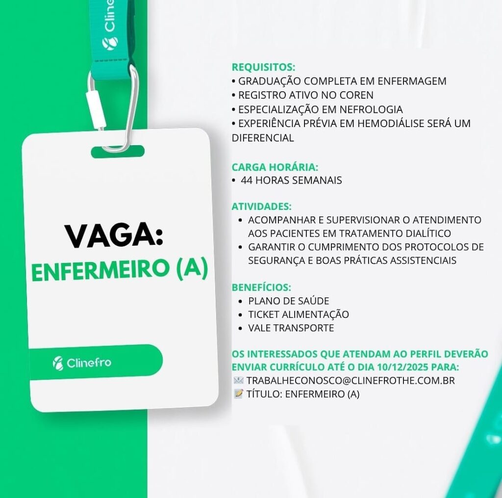 Vaga para Enfermeiro(a)