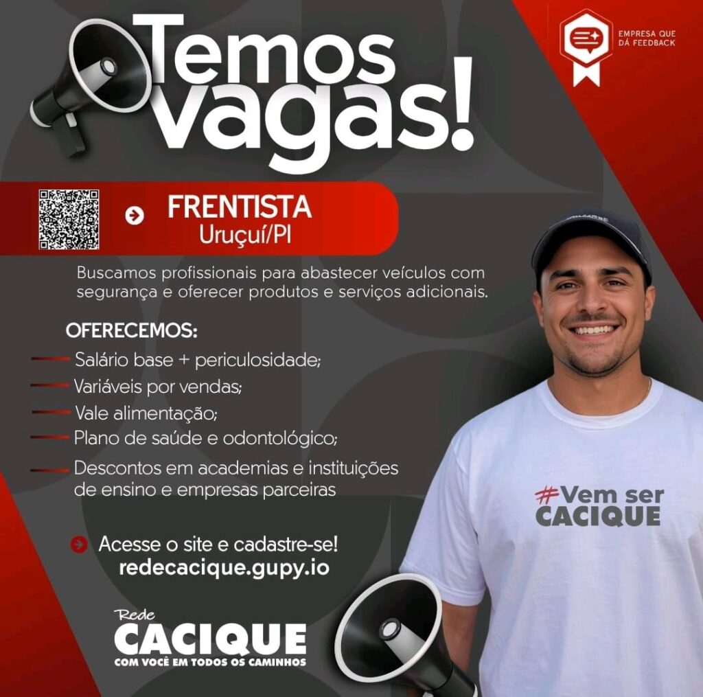 Vaga para Frentista em Uruçuí