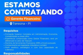 Vaga para Gerente Financeiro