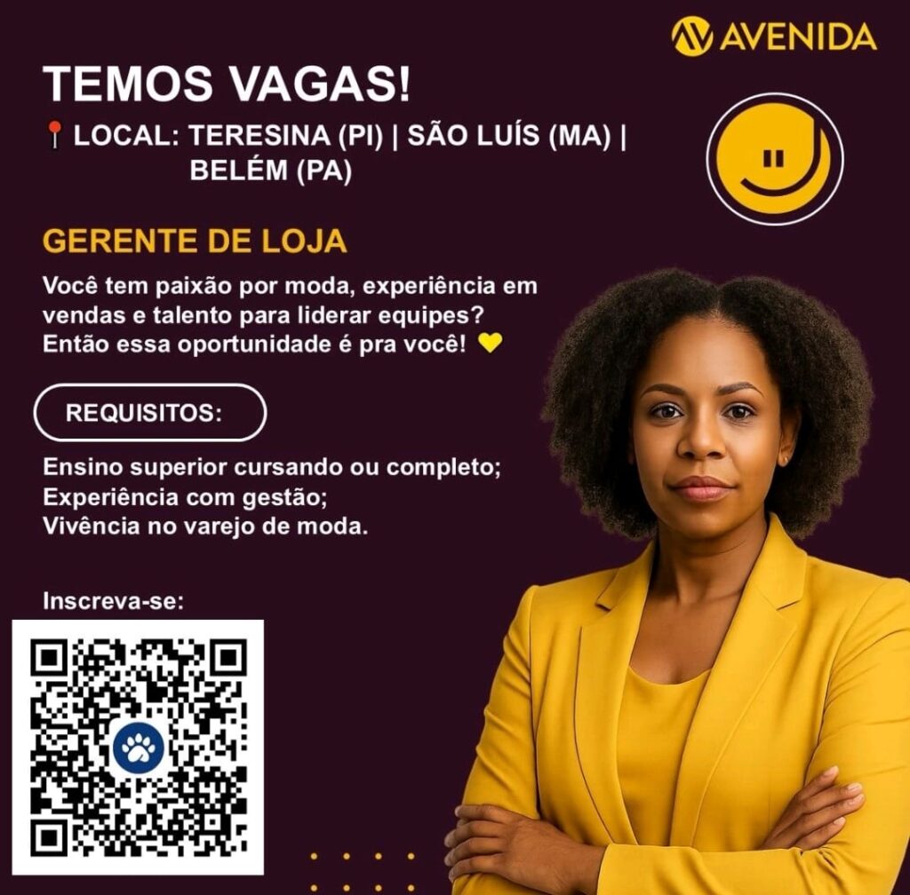 Vaga para Gerente de Loja