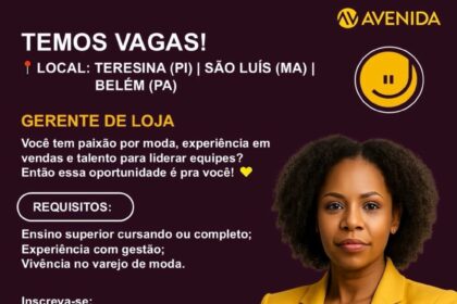 Vaga para Gerente de Loja