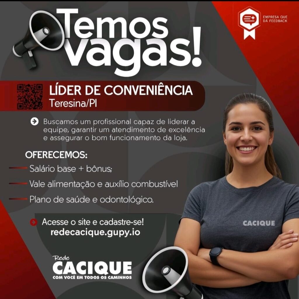 Vaga para Líder de Conveniência