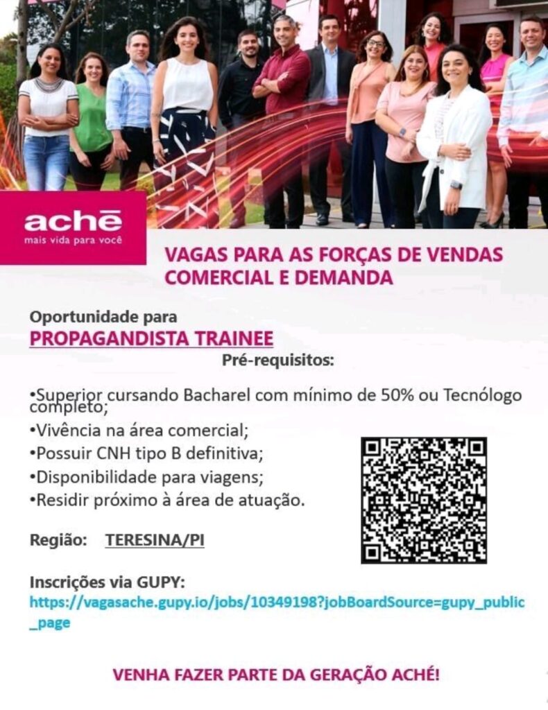 Vaga para Propagandista Trainee