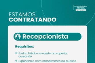 Vaga para Recepcionista