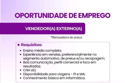 Vaga para Vendedor(a) Externo(a)