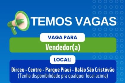 Vaga para Vendedor(a)