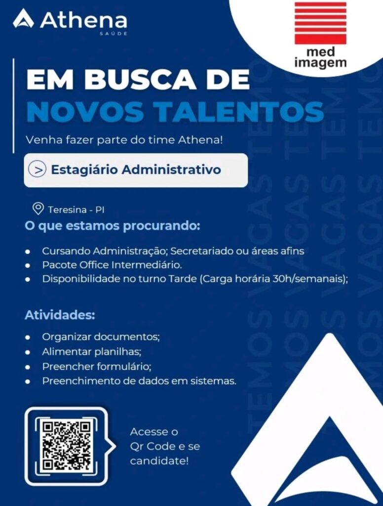 Vaga de Estágio para Administração