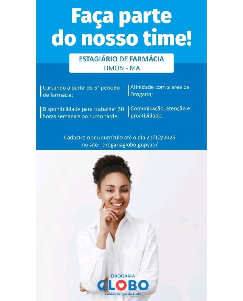 Vaga de Estágio para Farmácia